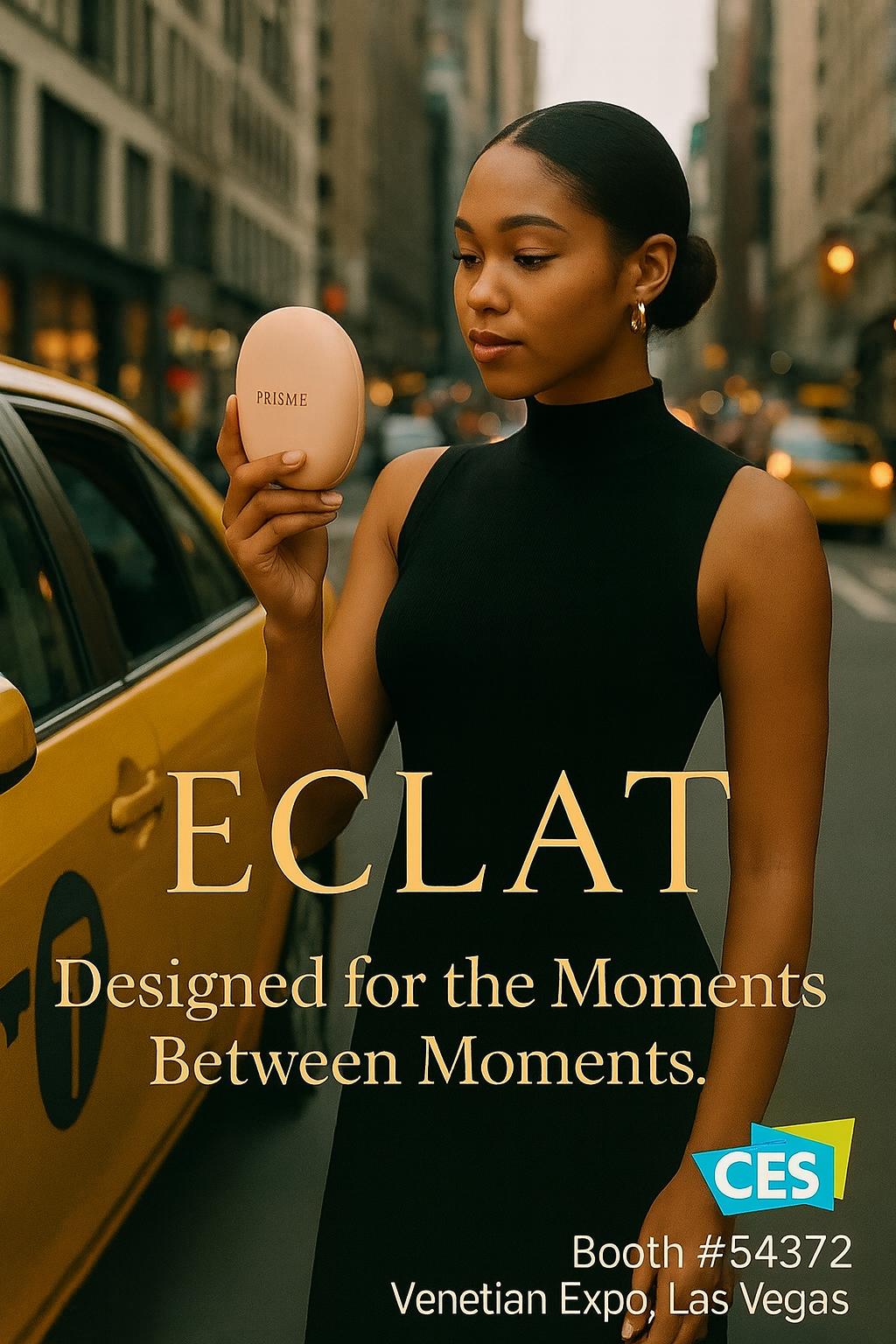 PRISMÉ smart mirror reflection showcasing natural beauty and confidence